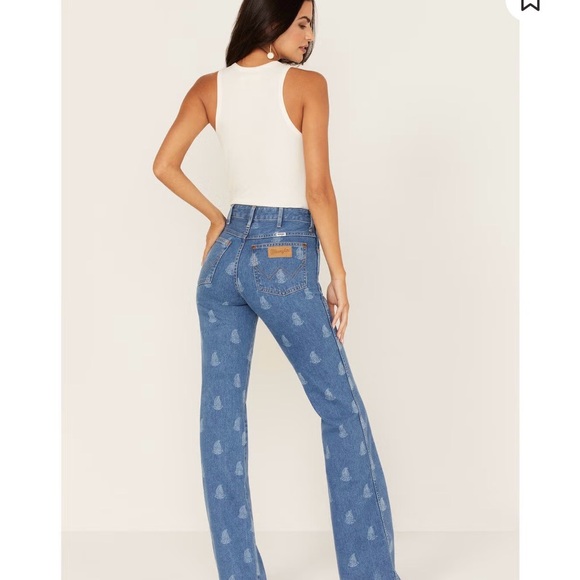 Wrangler Paisley Print Westward high rise Bootcut jean 29x32 - Picture 4 of 14